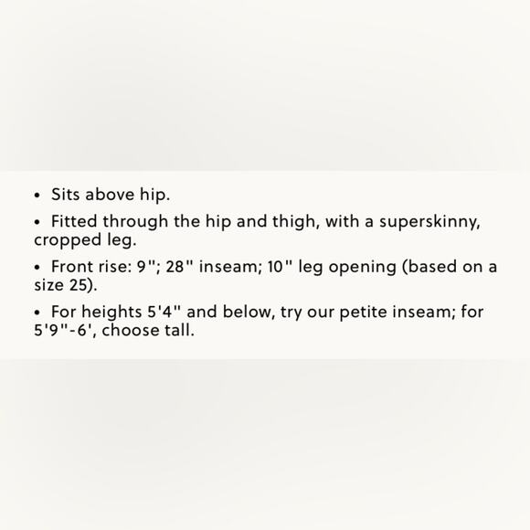 J. Crew Classic Rinse wash 9" mid-rise toothpick jean - Picture 13 of 13